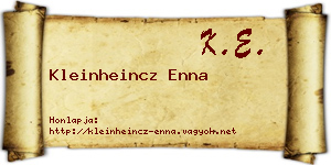 Kleinheincz Enna névjegykártya